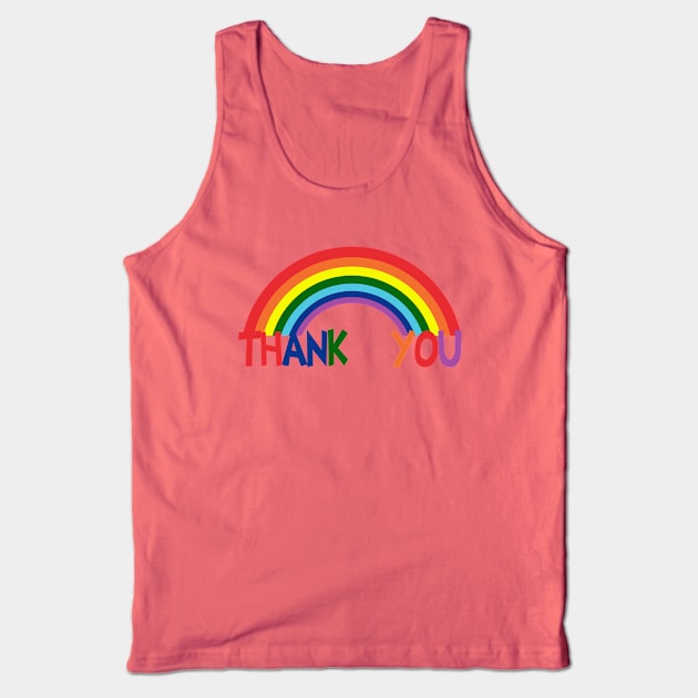 Thank You Rainbow Support Tank Top by HumanTees